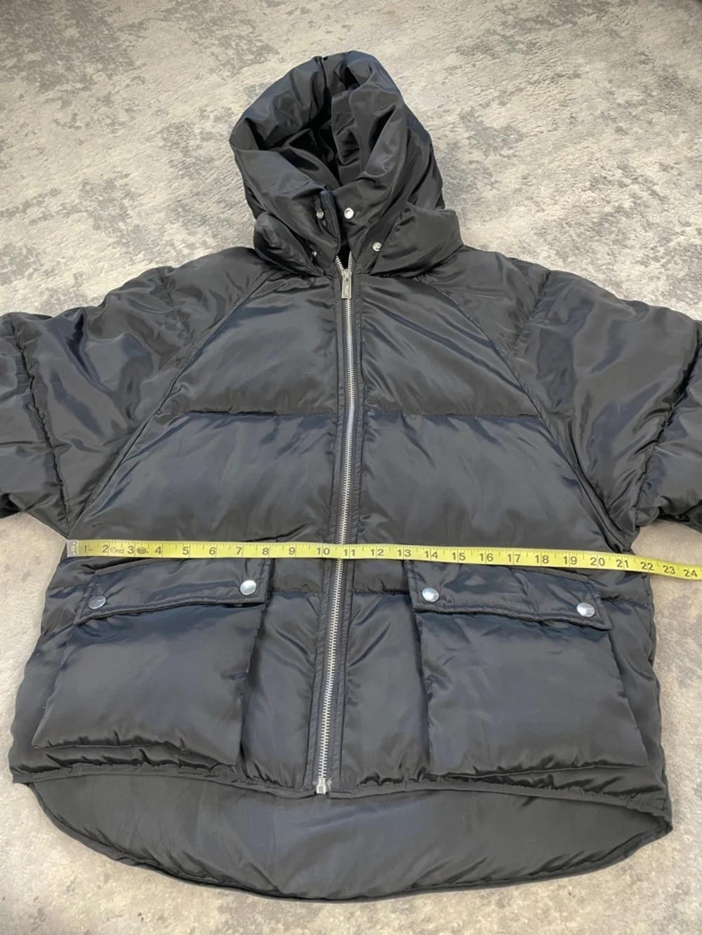NWT TOAST Society Pluto Puffer Jacket Black with Hood Sz M